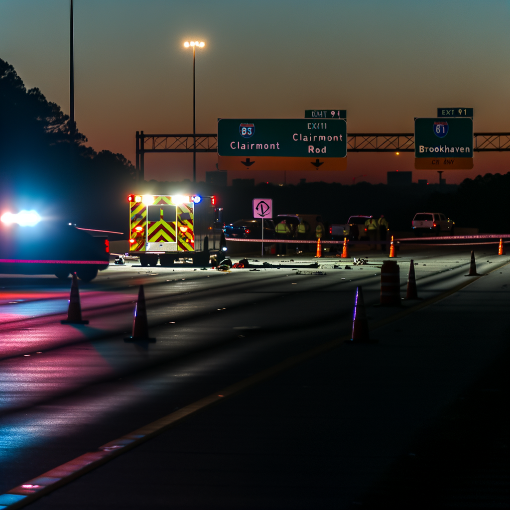 **Cleaned and Understood Article Text:**

A crash is blocking several lanes of I-85 South in DeKalb County early Friday. The crash involves an overturned tractor-trailer, the WSB 24-hour Traffic Center reports. It happened