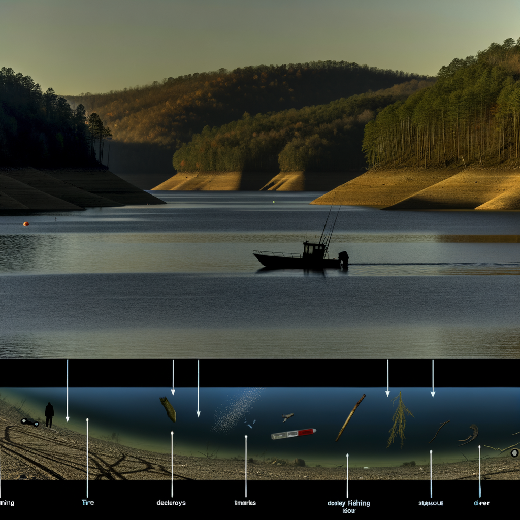 "Search and rescue teams, including cadaver dogs and divers, suspended operations in the search for missing Westminster Schools teacher Gary Jones on Lake Sinclair, Atlanta, Georgia. The image shows officials conducting shoreline searches as they continue to investigate the disappearance, highlighting the