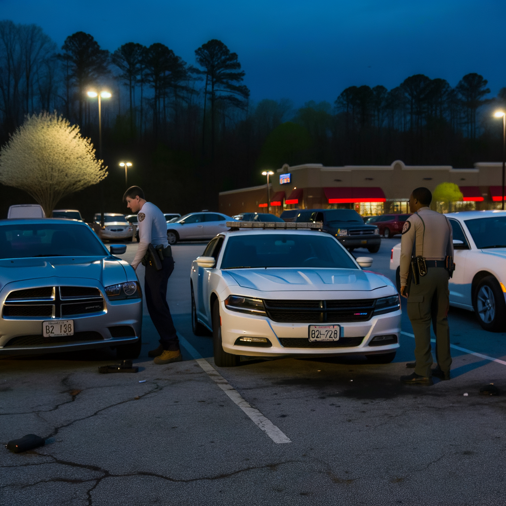 Alt text: "Rockdale County Sheriff’s Office seeks public assistance in locating Justin Perry Hurst, a suspect in the stabbing of an off-duty metro Atlanta officer following a hit-and-run incident on I-20 near Panola Road. Hurst,