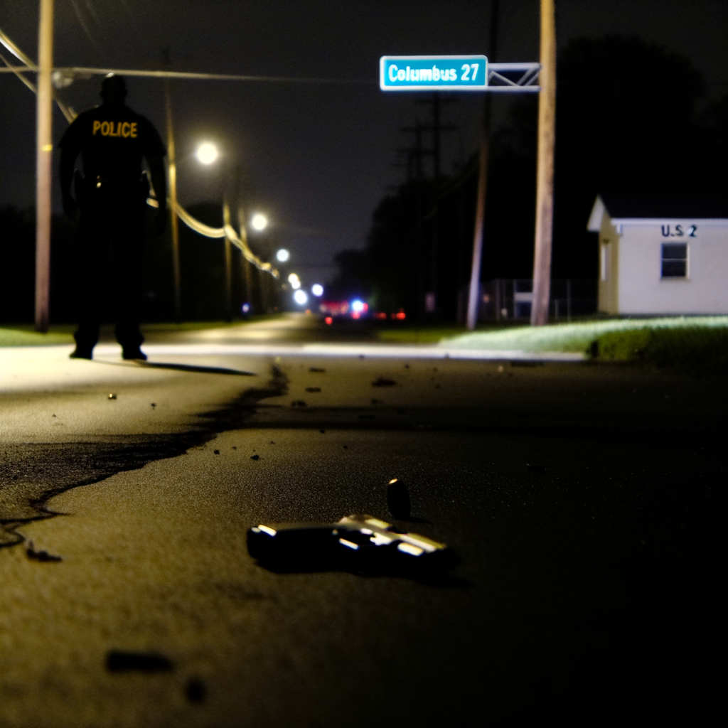 "Columbus police officer involved in shooting incident with suspect Jacob Kyle Brannon on 42nd Street, highlighting rising crime rates and officer-involved shootings in Atlanta, Georgia."