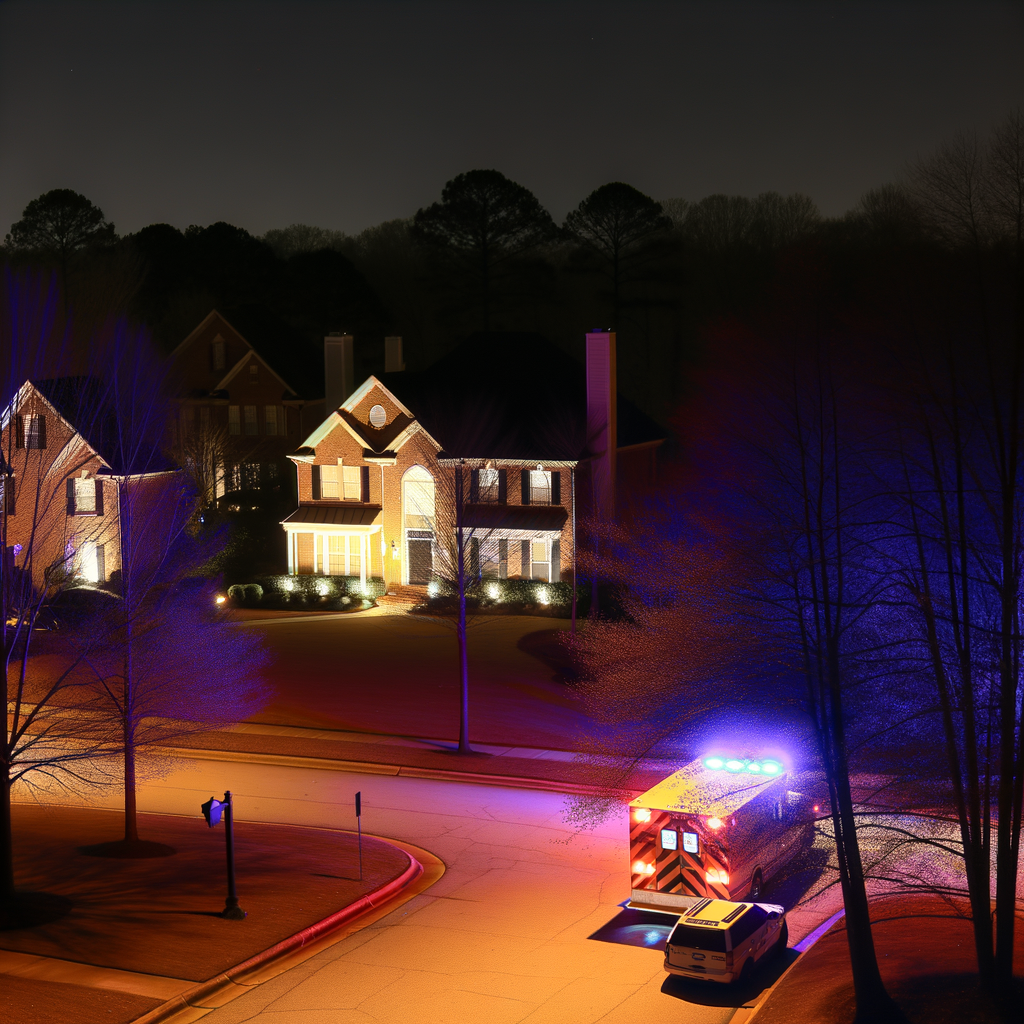 "Crime scene in northwest Atlanta where a man was killed and another injured in a shooting on Chappell Road, highlighting ongoing violence in the Hunter Hills neighborhood."