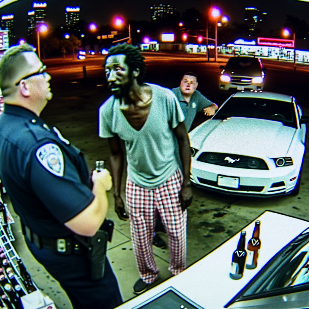 "Fulton County detention officer Eric Scott Cheers, injured in a violent attack while working security at a northwest Atlanta liquor store, displays visible injuries including a swollen eye and lip. The incident highlights rising crime rates in Atlanta, as two suspects, Xavier Evans