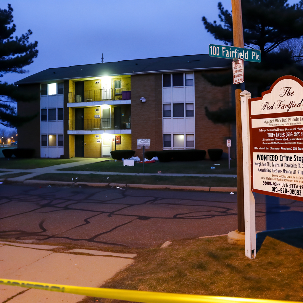 Alt text: "Police at the scene of a fatal shooting investigation at the Pines at Fairfield apartments in northwest Atlanta, where 18-year-old Amion 'Duke' Davis was shot on September 25. Authorities are seeking public assistance in solving the