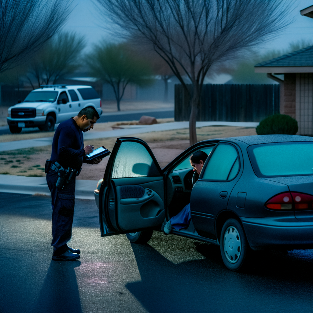 "Lovejoy police officer at the scene of a traffic stop where a Hampton man was shot after brandishing a handgun, highlighting rising officer-involved shooting incidents in Atlanta, 2024."