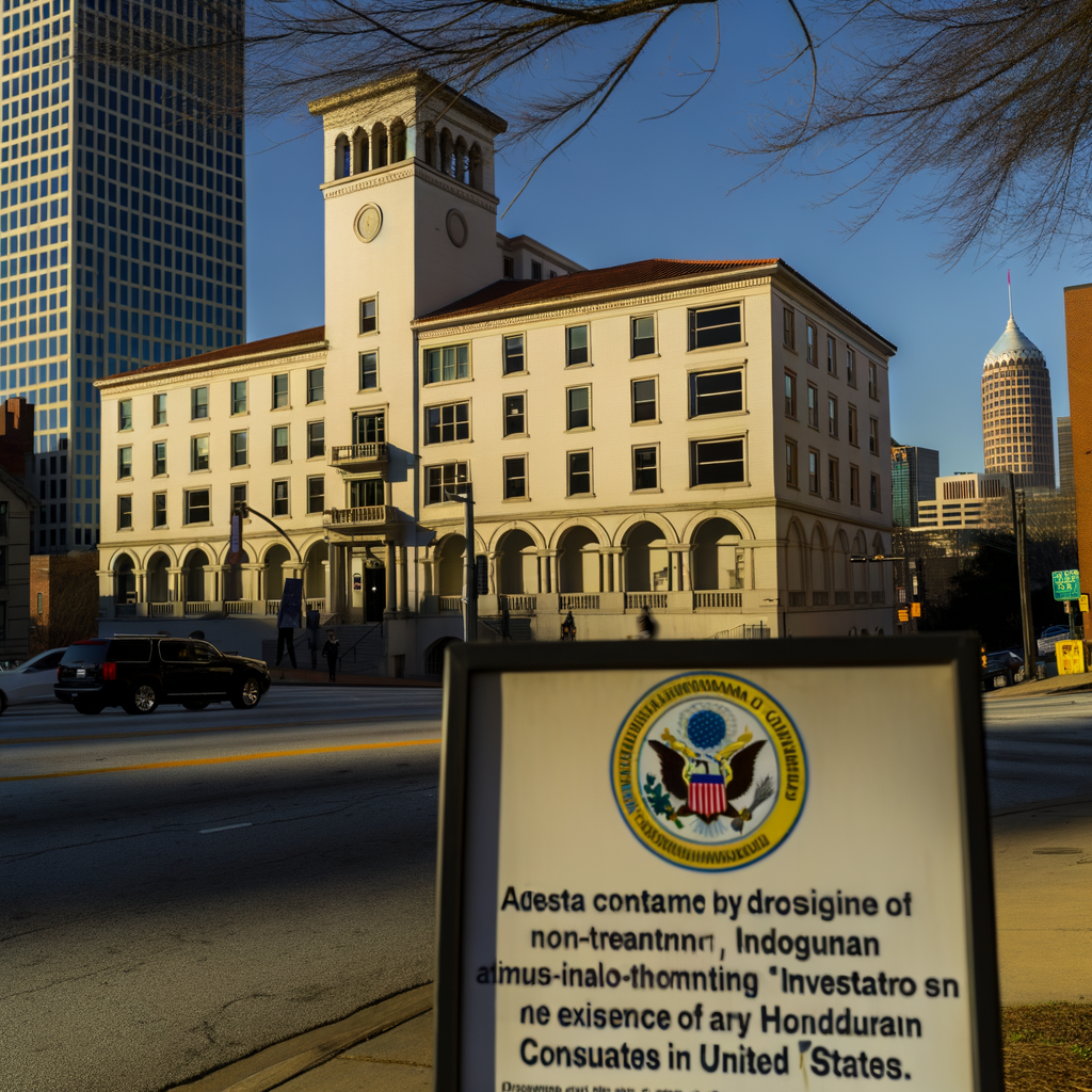 "Double shooting scene at Honduran Consulate in Doraville, Atlanta, where one person was killed and another injured on Monday afternoon, highlighting rising crime concerns in the area."