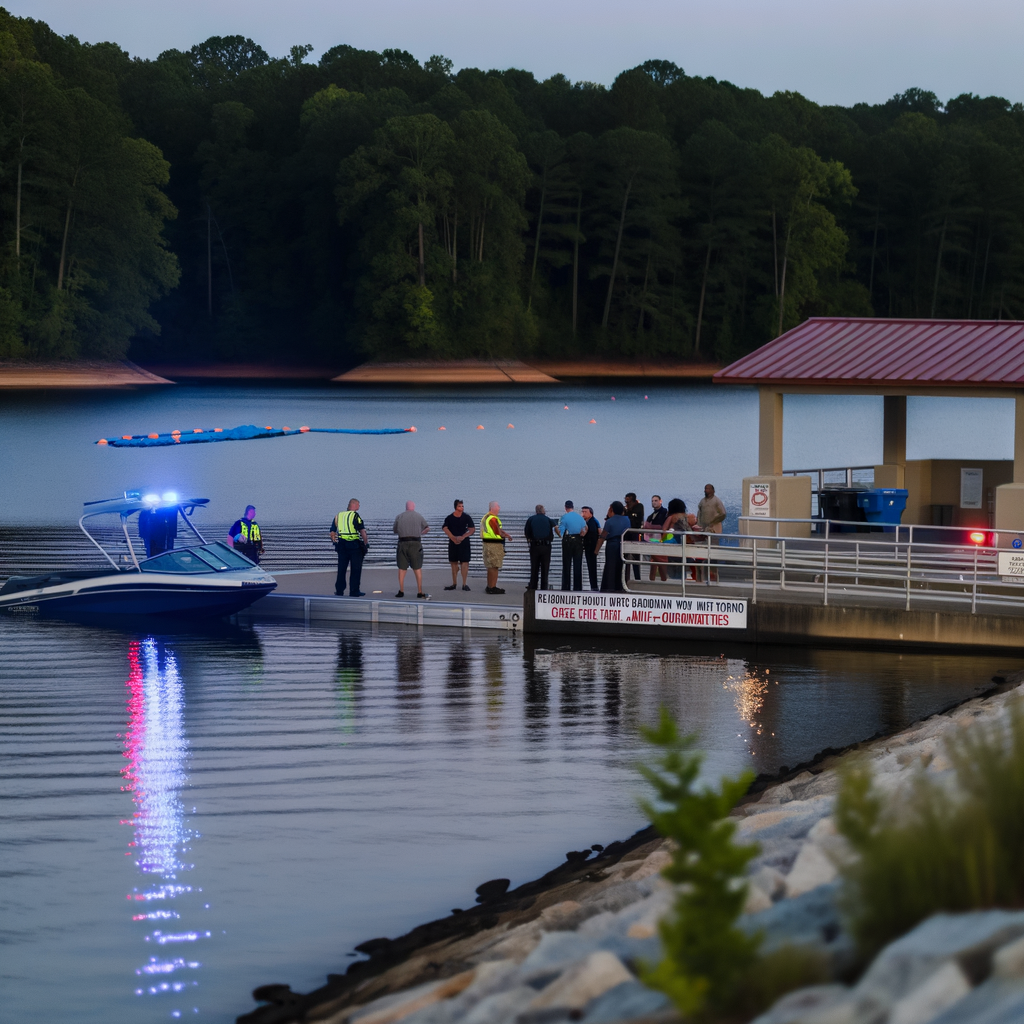 "Body found floating in Lake Lanier near Six Mile Creek Park boat ramp, Forsyth County, prompting investigation by deputies and law enforcement officials, with no foul play suspected - Atlanta crime news."