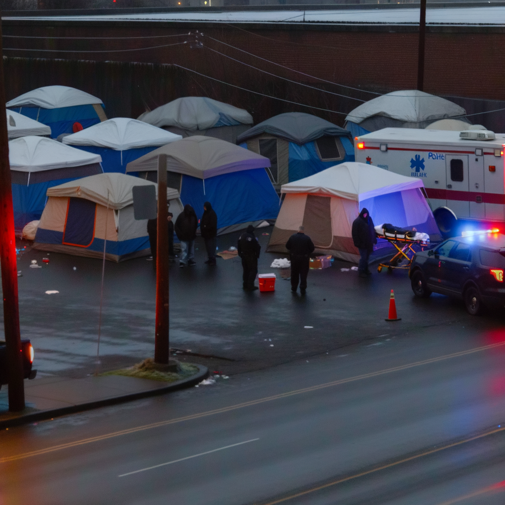 Alt text: "Gainesville police investigate a shooting scene on Dosey Street where Ashley Marie Hill was fatally shot on Christmas Eve, while Marcus Robinson was injured. Authorities later arrested suspect Demetrius Few, 37, charged with malice