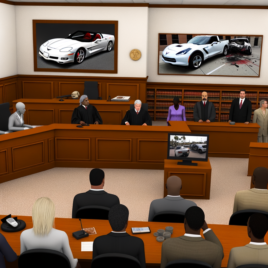 "Image of Braxton Tyree Cotton, former chief of staff for Cobb County Sheriff Craig Owens, during his trial in Cherokee County for making false statements about a hit-and-run crash involving his Chevrolet Corvette. The image captures Cotton in the courtroom, reflecting