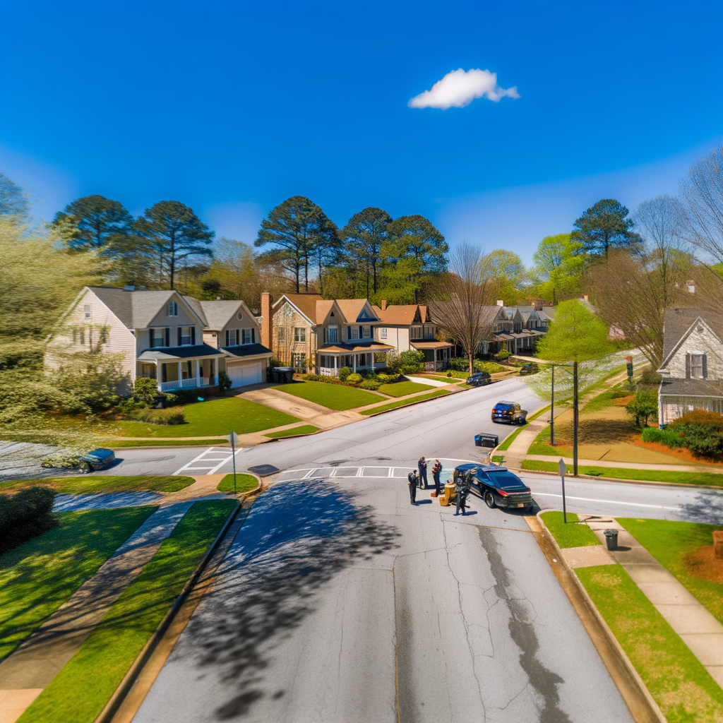 "Scene of the fatal shooting in Atlanta's West End neighborhood, where 23-year-old Salvador Ramirez was found with multiple gunshot wounds on Cascade Place, highlighting the ongoing crime issues in the area."