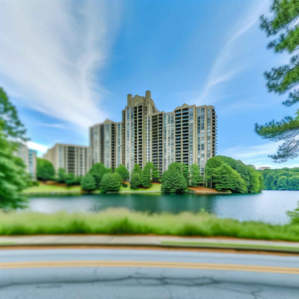 "Crime scene at Grandview condominiums in Buckhead, Atlanta, where two men were found fatally shot in a unit, highlighting rising concerns about violence in high-rise residential areas."