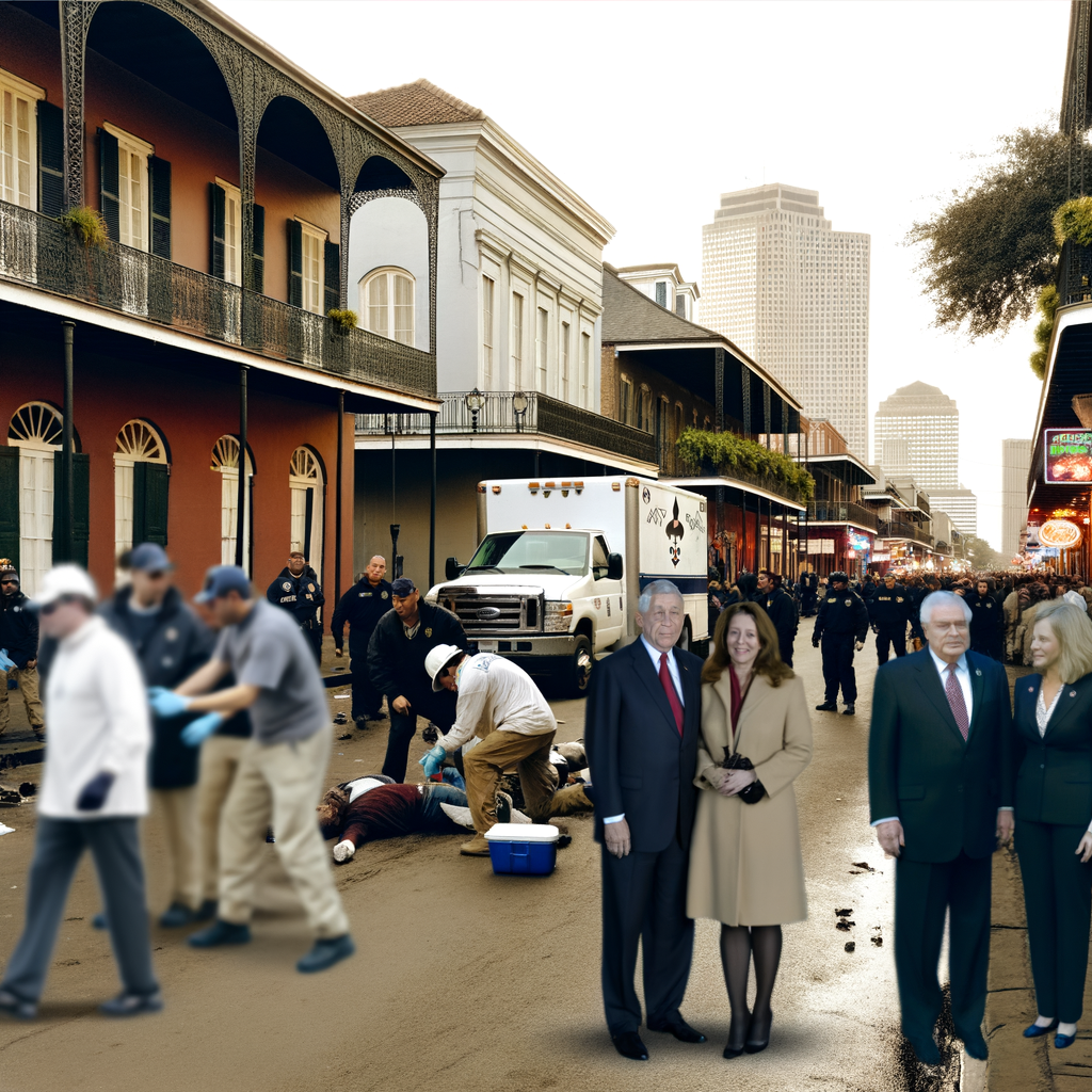 "President Joe Biden and First Lady Jill Biden meet with families affected by the New Year's Day terrorist attack in New Orleans, highlighting the ongoing investigation into the tragic incident that left 14 dead and many injured."