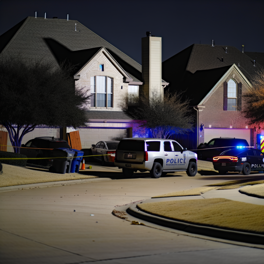 "Paulding County sheriff's deputies arrest Jody Thomas Wales, 56, for murder in Dallas neighborhood shooting; image shows police at the scene in Fox Ridge subdivision where two victims were shot, including fatality Larry Thomas Wales, highlighting local crime