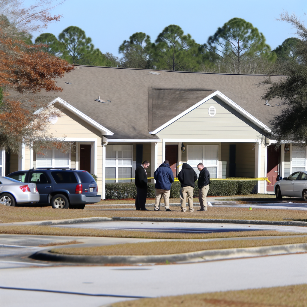 "Scene of homicide investigation at Walton Summit Apartments in Gainesville, Georgia, where a man was found dead, prompting police inquiry into potential crime between Friday and Saturday."