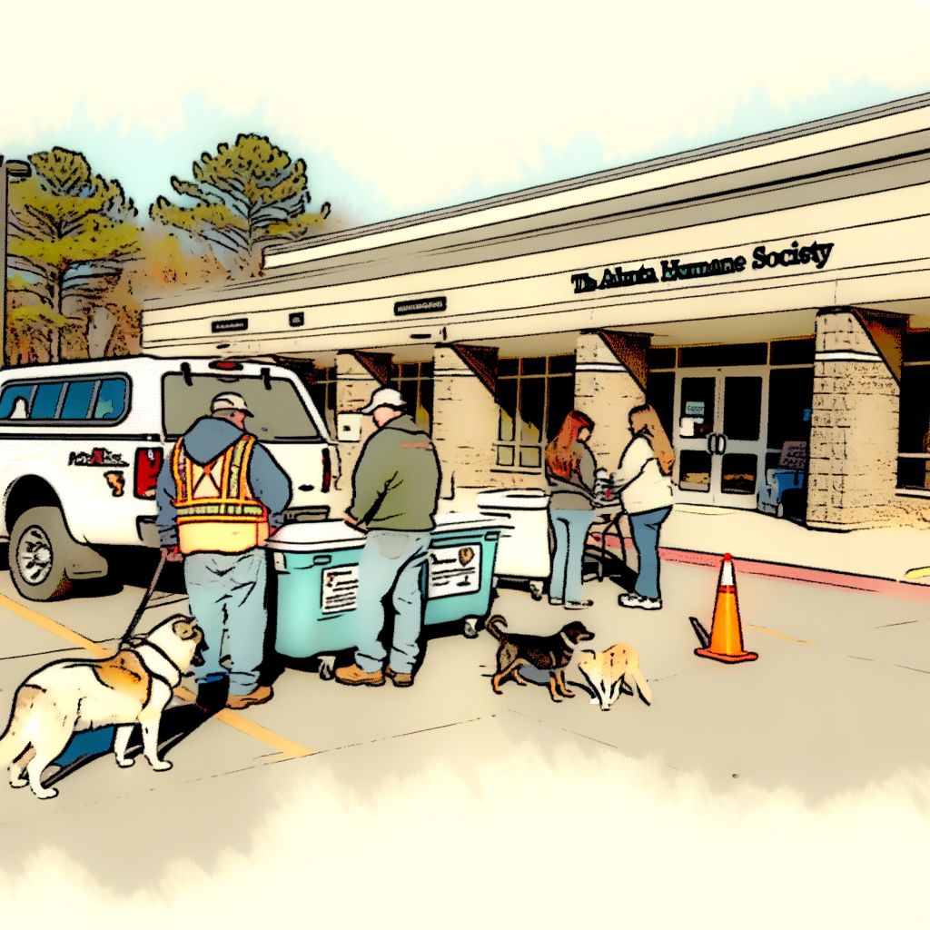 Alt text: "Atlanta Humane Society staff celebrate receiving a $2.5 million grant from the Arthur M. Blank Family Foundation to enhance animal protection and community outreach across Georgia, ensuring better care for pets and support for pet owners."