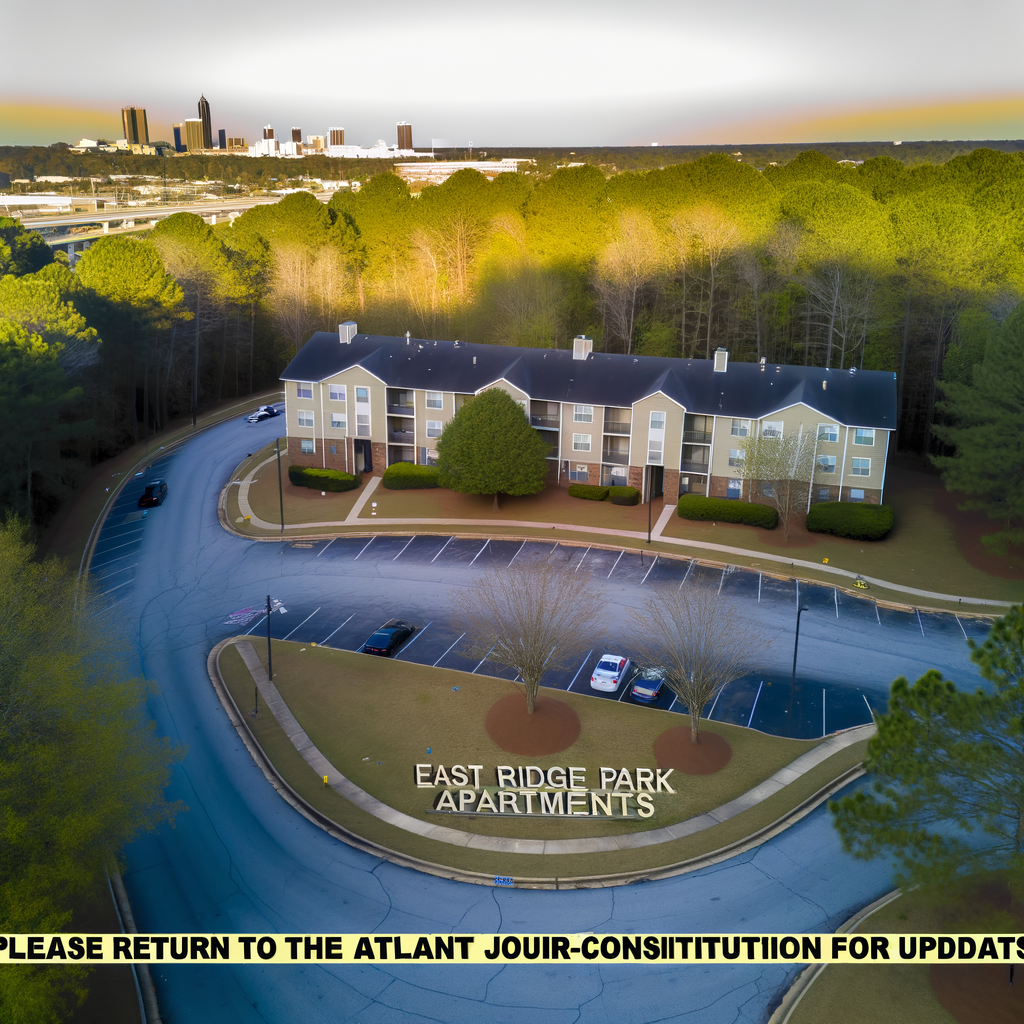 "Crime scene at East Ridge Park apartments in Glenrose Heights, Atlanta, where a 17-year-old was fatally shot on Sunday, highlighting rising gun violence in the area."