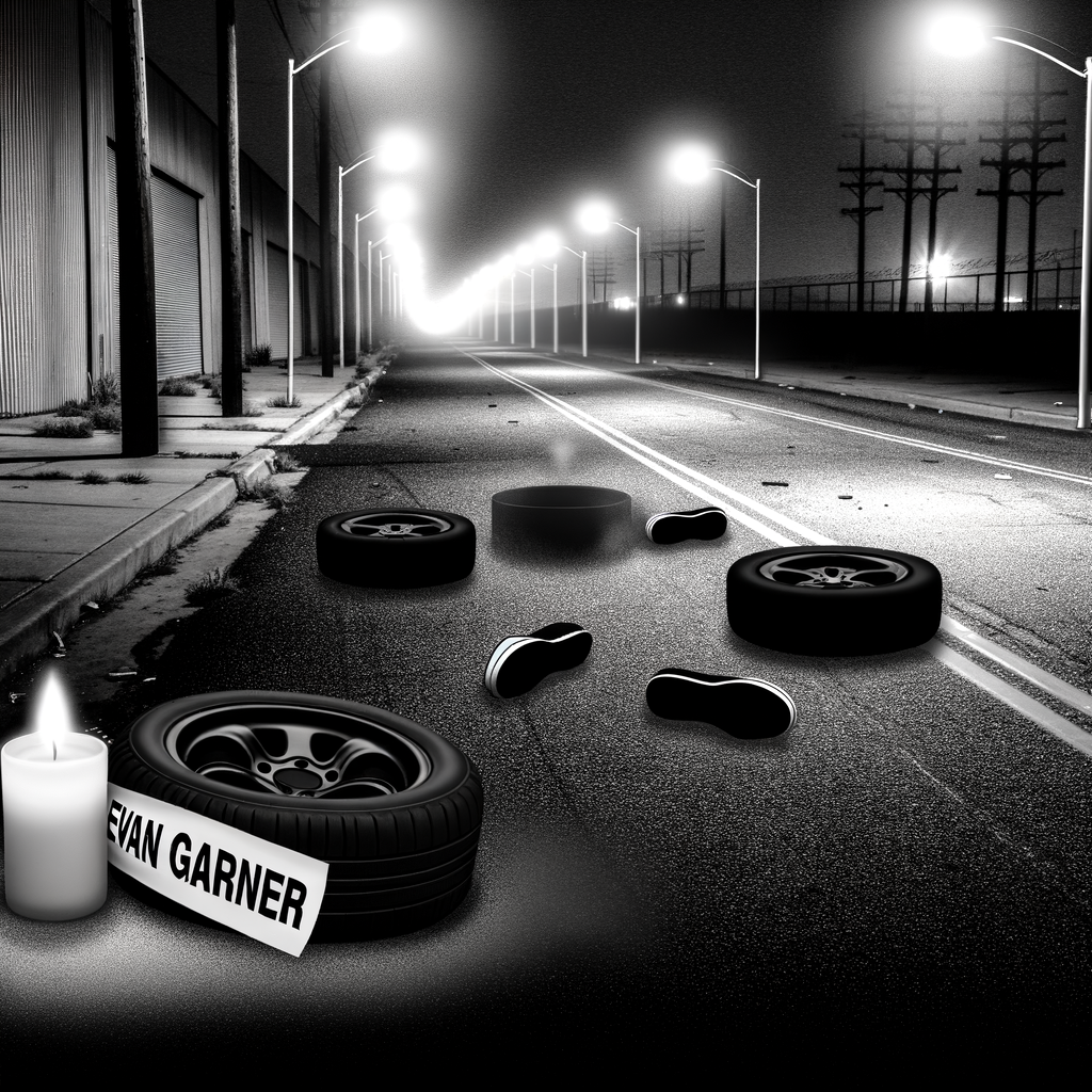 "Crime scene at DeKalb County car meet where gunfire erupted, resulting in the tragic death of Evan Garner and injuries to four teens, highlighting rising violence in Atlanta."