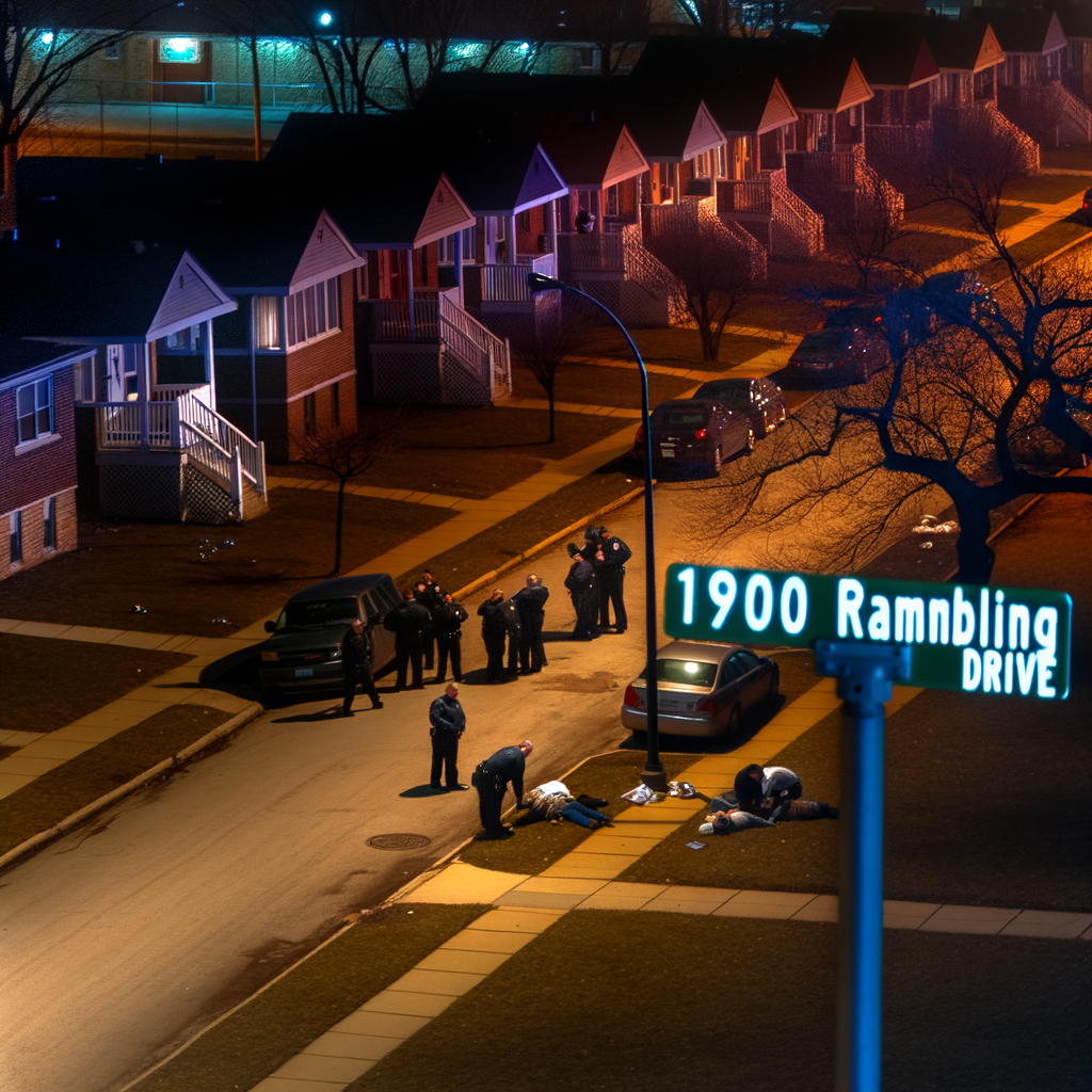 "Crime scene in southwest Atlanta where a man was shot and killed on Rambling Drive, highlighting rising gun violence in the area."