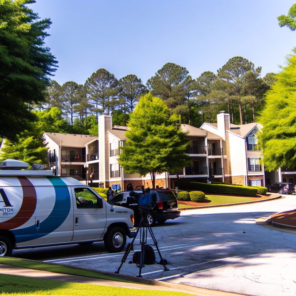 "Gwinnett County police investigate fatal shooting scene at Huntington Ridge Apartments in Norcross, Atlanta, highlighting ongoing crime concerns in the area."