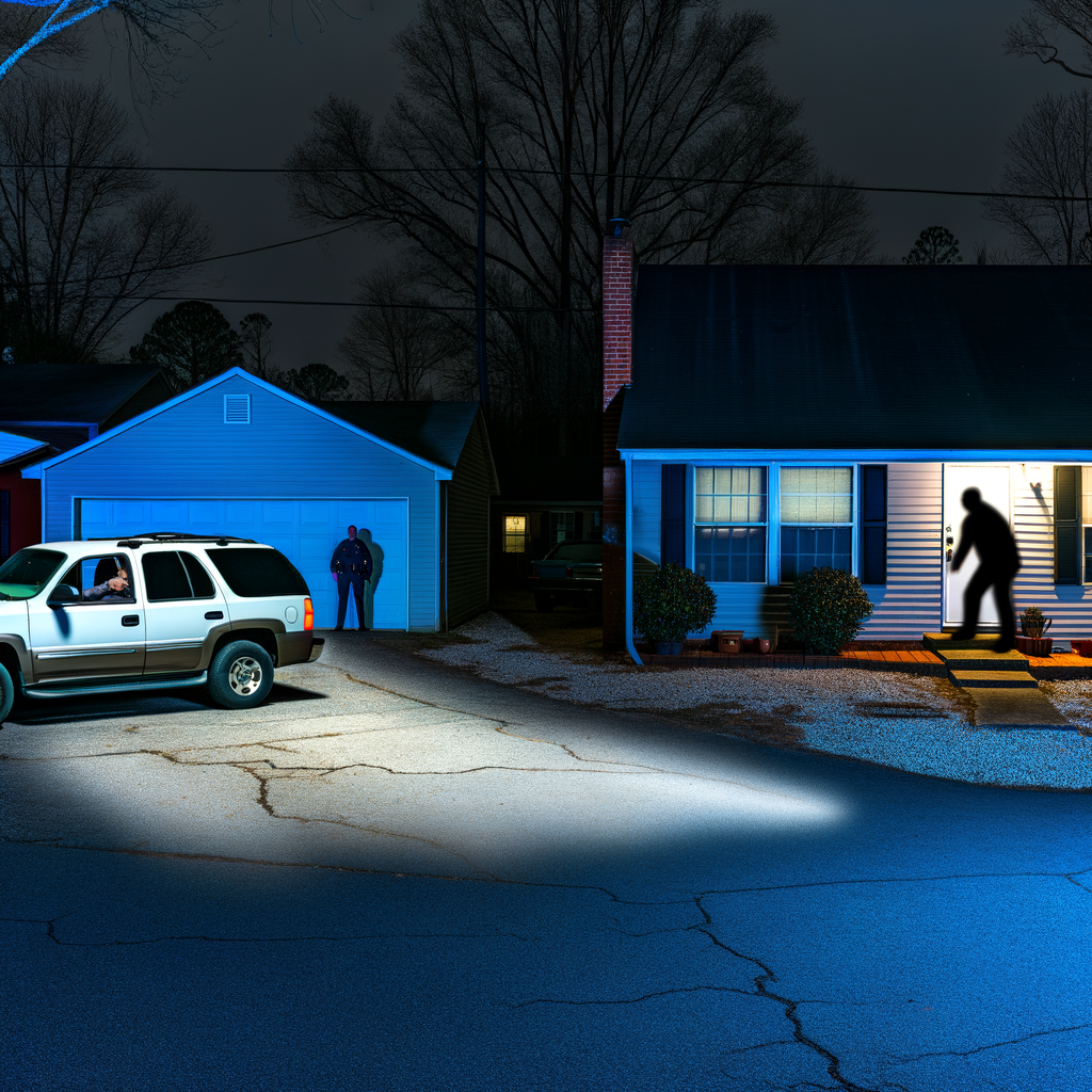 "Scene of the police-involved shooting in Catoosa County, Georgia, where deputies shot and killed 32-year-old Dameion Coonrod after he backed his SUV into an officer during a confrontation on Karen Drive. The image shows the Genesis