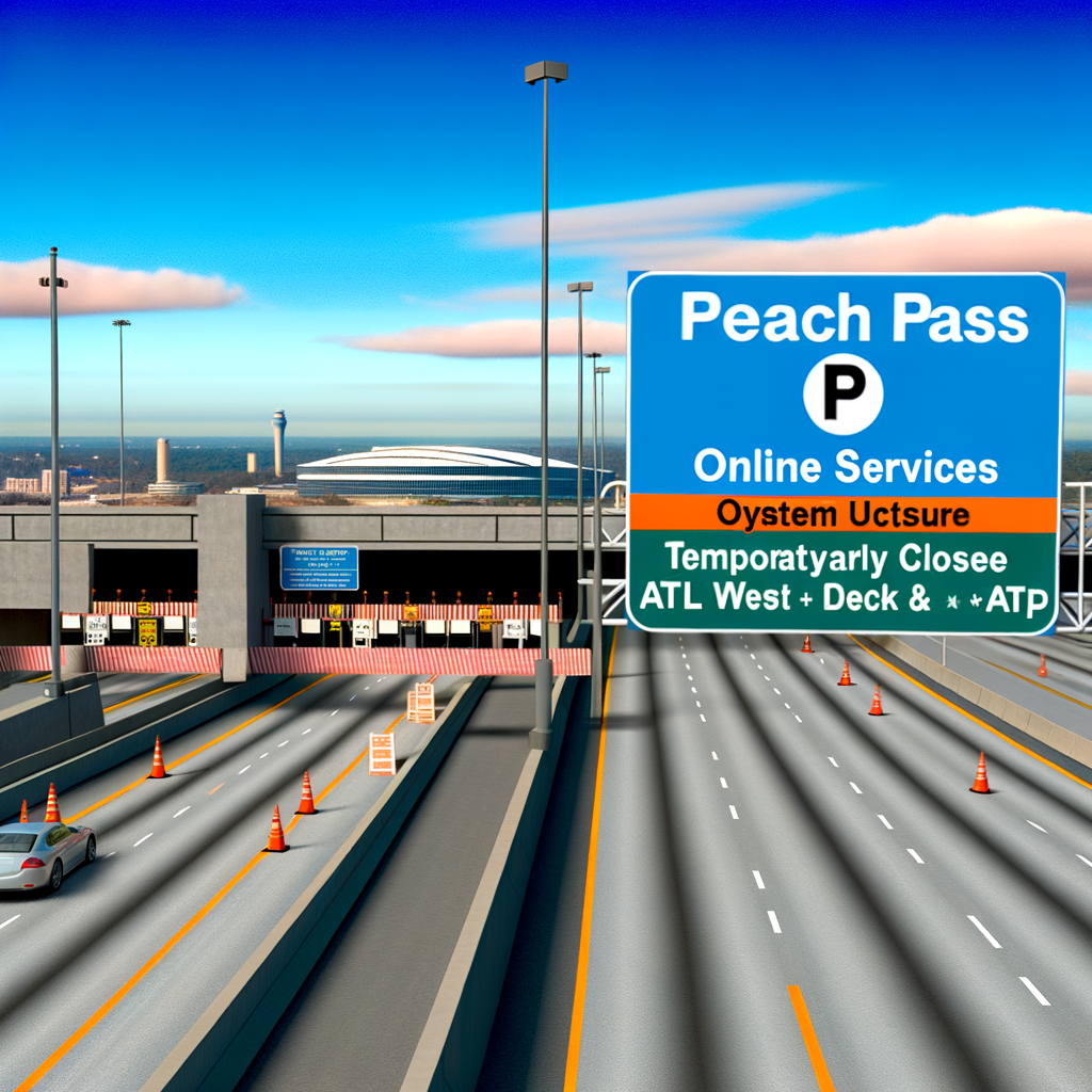 "Peach Pass users in Atlanta face temporary online service outage as SRTA performs system upgrades, impacting MyPeachPass.com and mobile app access; toll lanes remain operational"