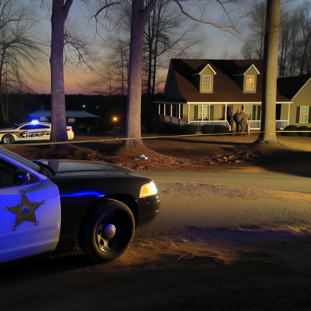 "Scene of tragic crime in northwest Georgia where Marietta man Russell David Payne allegedly killed his estranged wife Jacklyn D. Payne and her father Eugene 'Jack' Denny before taking his own life, leaving Chickamauga police officer Charles Dunn critically