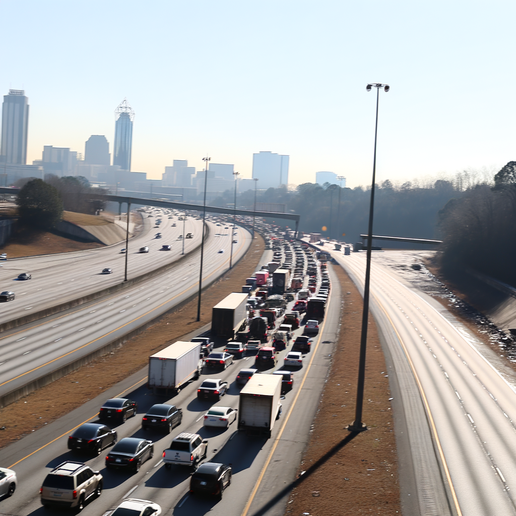 Traffic jammed for hours after morning crash on I-75 South in Clayton County