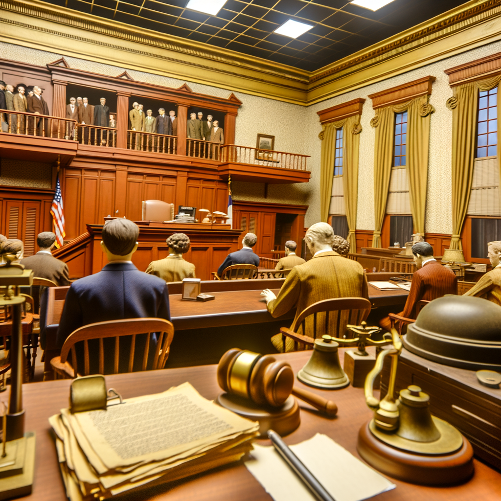 "Fulton County courtroom during the historic Young Slime Life gang trial, where prosecutors presented evidence against defendants Shannon Stillwell and Deamonte Kendrick, accused of murder and racketeering, while Atlanta rapper Young Thug, the alleged gang leader,