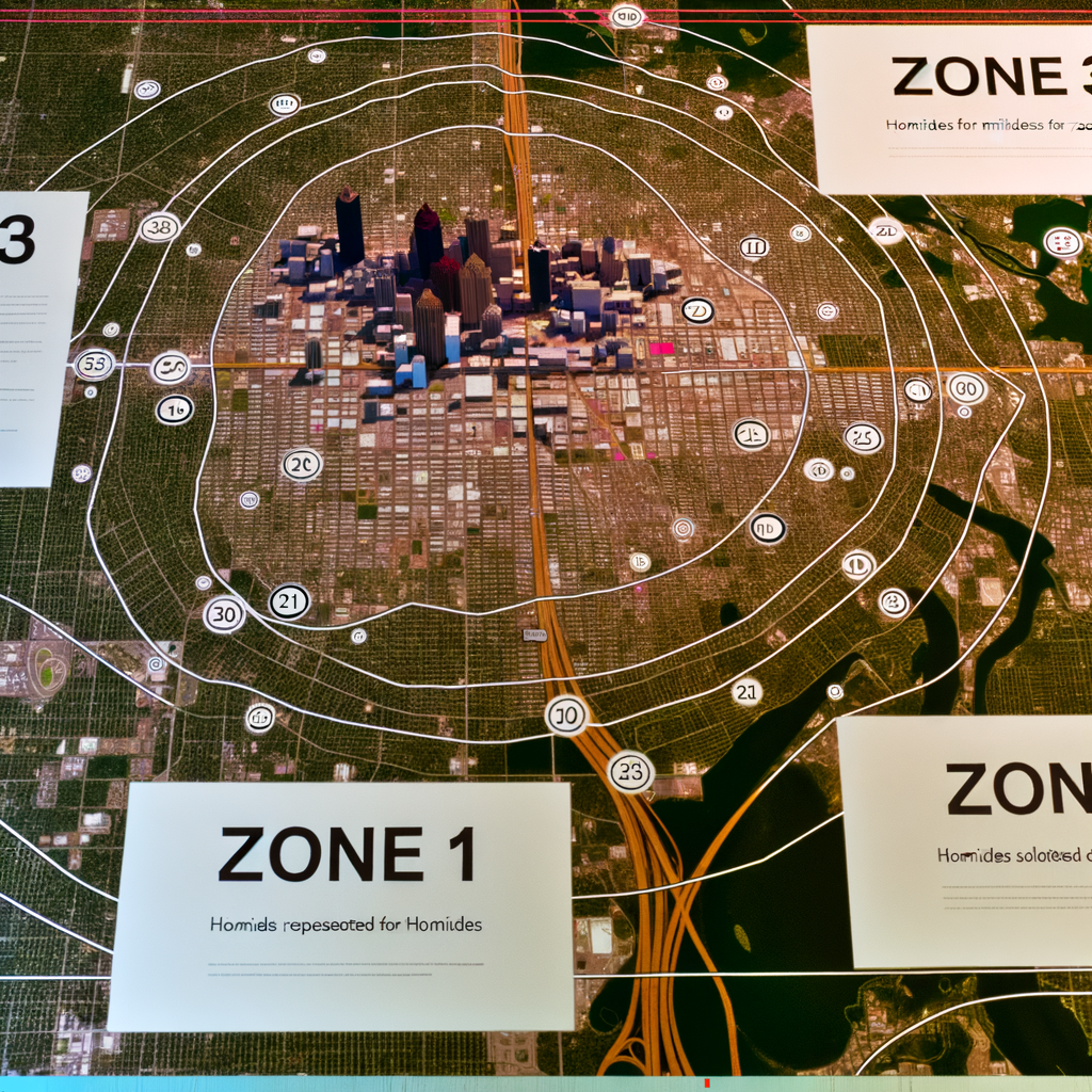 "Map of Atlanta homicide statistics by zone for 2024, highlighting 36 victims in Zone 1 (Northwest), 10 in Zone 2 (North), 33 in Zone 3 (Southeast), 21 in Zone 